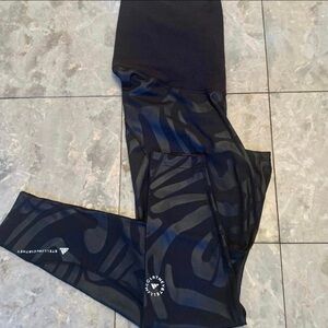 Stella McCartney x Adidas Yoga Leggings Zebra print High Rise Women's Sz XS NWT